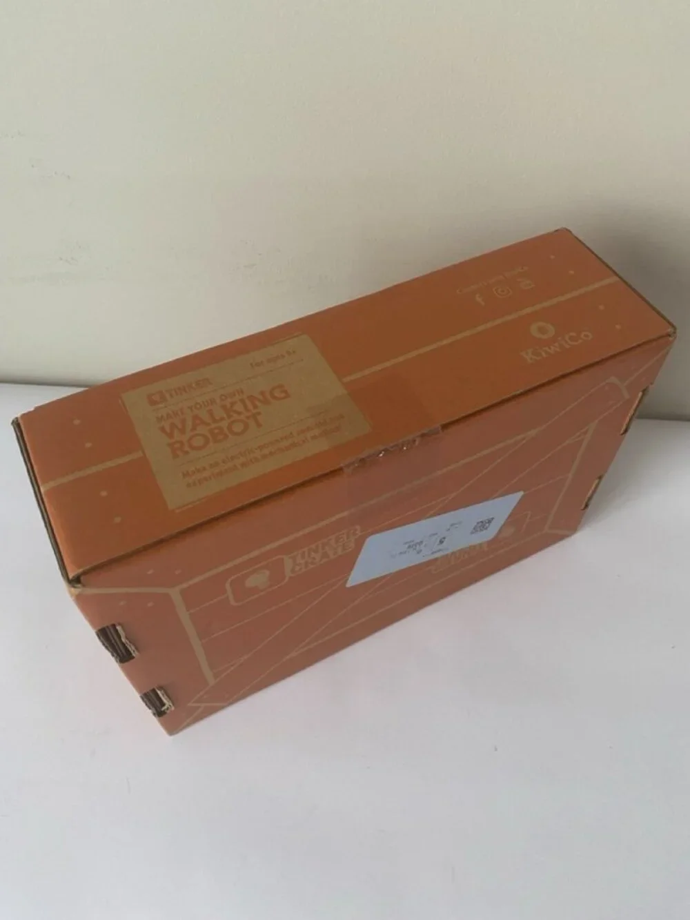 KiwiCo Walking Robot Tinker Crate kit. Recommended ages 9+.
